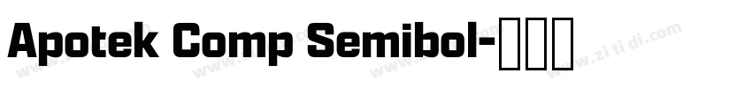 Apotek Comp Semibol字体转换